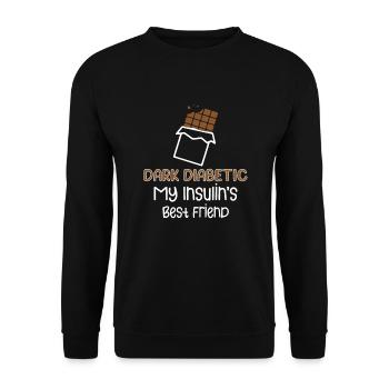 Type 1 diabetes Funny - Unisex Sweatshirt - black - Front - Alina (178cm) & Michal (187cm)