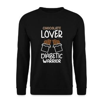 Type 1 diabetes Funny - Unisex Sweatshirt - black - Front - Alina (178cm) & Michal (187cm)