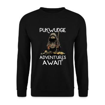 Pukwudgie, Cryptid, Folklore, Myths, Cryptozoologist - Unisex Sweatshirt - black - Front - Alina (178cm) & Michal (187cm)
