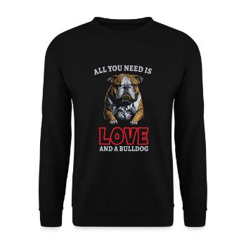 french bulldog english bulldog dog lover bulldog - Unisex Pullover - Schwarz - Vorne - Alina (178cm) & Michal (187cm)