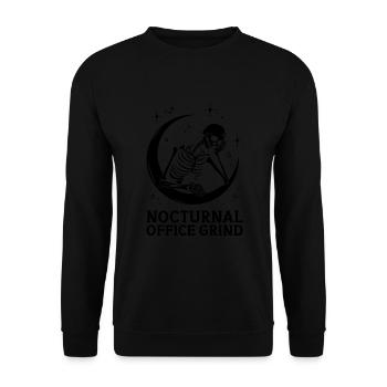 Night owl meme that stays late at night - Unisex Sweatshirt - black - Front - Alina (178cm) & Michal (187cm)