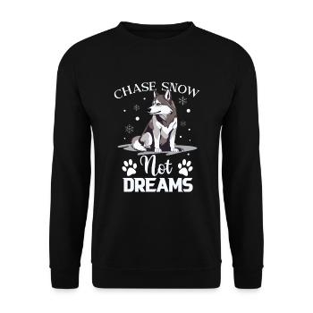 Chien de traîneau Huskie Alaska Sports d’hiver - Sweat-shirt Unisexe - noir - Devant - Alina (178cm) & Michal (187cm)