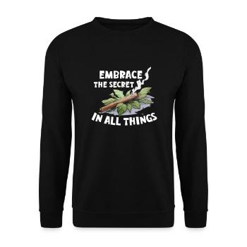 Smudge sage plume sorcellerie spirituelle méditer - Sweat-shirt Unisexe - noir - Devant - Alina (178cm) & Michal (187cm)