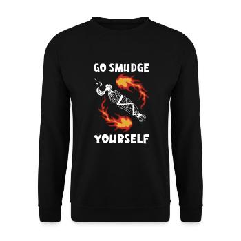 Smudge sage plume sorcellerie spirituelle méditer - Sweat-shirt Unisexe - noir - Devant - Alina (178cm) & Michal (187cm)