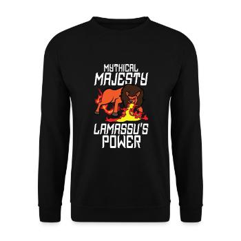 Lamassu Ancienne Mésopotamie Taureau ailé - Sweat-shirt Unisexe - noir - Devant - Alina (178cm) & Michal (187cm)