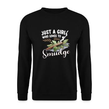 Smudge sage plume sorcellerie spirituelle méditer - Sweat-shirt Unisexe - noir - Devant - Alina (178cm) & Michal (187cm)