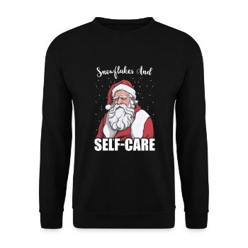 Mental Health Christmas Anti-Christmas - Unisex Sweatshirt - black - Front - Alina (178cm) & Michal (187cm)