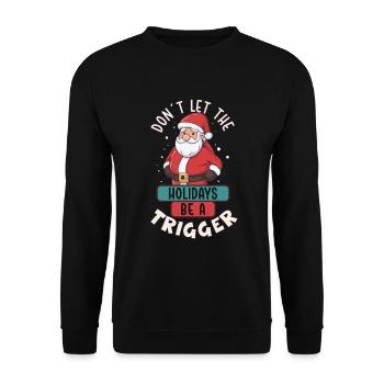 Mental Health Christmas Anti-Christmas - Unisex Sweatshirt - black - Front - Alina (178cm) & Michal (187cm)