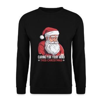 Mental Health Christmas Anti-Christmas - Unisex Sweatshirt - black - Front - Alina (178cm) & Michal (187cm)