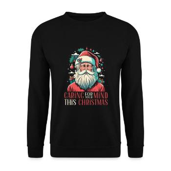 Psychische Gesundheit Weihnachten Anti-weihnachten - Unisex Pullover - Schwarz - Vorne - Alina (178cm) & Michal (187cm)