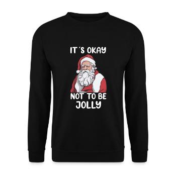 Mental Health Christmas Anti-Christmas - Unisex Sweatshirt - black - Front - Alina (178cm) & Michal (187cm)
