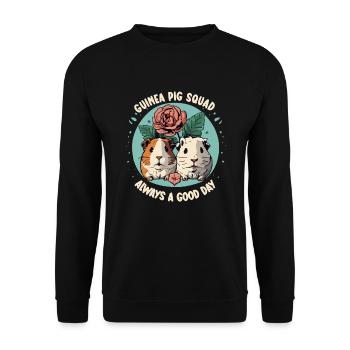 Cochon d’Inde amant pomme de terre à fourrure - Sweat-shirt Unisexe - noir - Devant - Alina (178cm) & Michal (187cm)