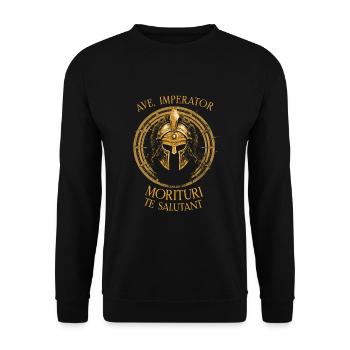 Julius Cäsar Römische Geschichte Römisches Reich - Unisex Pullover - Schwarz - Vorne - Alina (178cm) & Michal (187cm)