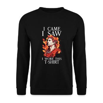 Jules César Histoire romaine Empire romain - Sweat-shirt Unisexe - noir - Devant - Alina (178cm) & Michal (187cm)