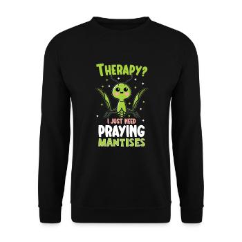 Praying mantis lover, insect enthusiast, - Unisex Sweatshirt - black - Front - Alina (178cm) & Michal (187cm)