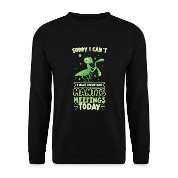 Praying mantis lover, insect enthusiast, - Unisex Sweatshirt - black - Front - Alina (178cm) & Michal (187cm)