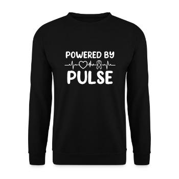 Healthy Heartbeat February Heart Awareness - Unisex Sweatshirt - black - Front - Alina (178cm) & Michal (187cm)