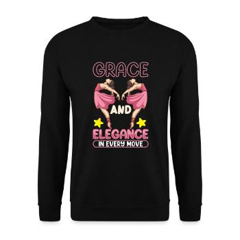 Ballett Ballerina Tanz Tänzerin Tanz Ballett - Unisex Pullover - Schwarz - Vorne - Alina (178cm) & Michal (187cm)