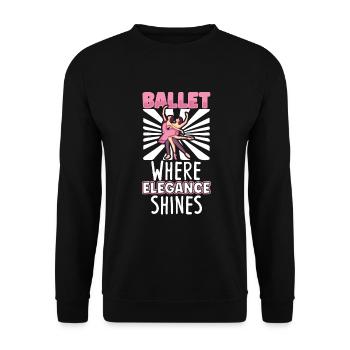 Ballett Ballerina Tanz Tänzerin Tanz Ballett - Unisex Pullover - Schwarz - Vorne - Alina (178cm) & Michal (187cm)
