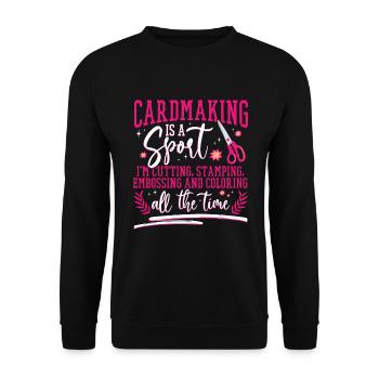 Cardmaker Scrapbooking Card Making Kits For - Unisex Sweatshirt - black - Front - Alina (178cm) & Michal (187cm)