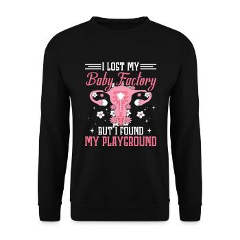 Hystérectomie pour restaurer la - Sweat-shirt Unisexe - noir - Devant - Alina (178cm) & Michal (187cm)