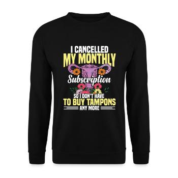 Hystérectomie pour restaurer la - Sweat-shirt Unisexe - noir - Devant - Alina (178cm) & Michal (187cm)