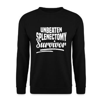 Spleen Surgery Surviving Spleen Removal - Unisex Sweatshirt - black - Front - Alina (178cm) & Michal (187cm)