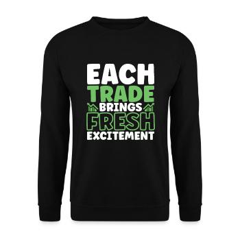Stock Traders, Forex Traders, Investor Trading - Unisex Sweatshirt - black - Front - Alina (178cm) & Michal (187cm)