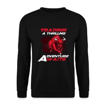 Stock Traders, Forex Traders, Investor Trading - Unisex Sweatshirt - black - Front - Alina (178cm) & Michal (187cm)