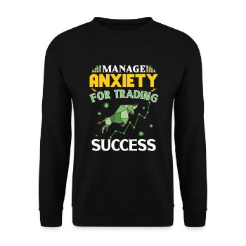Stock Traders, Forex Traders, Investor Trading - Unisex Sweatshirt - black - Front - Alina (178cm) & Michal (187cm)