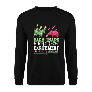 Stock Traders, Forex Traders, Investor Trading - Unisex Sweatshirt - black - Front - Alina (178cm) & Michal (187cm)