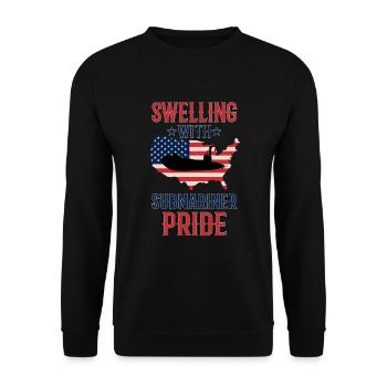 Submariner Submarines Veteran Proud Mom - Unisex Pullover - Schwarz - Vorne - Alina (178cm) & Michal (187cm)