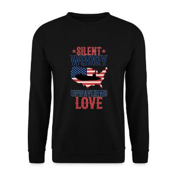 Submariner Submarines Veteran Proud Mom - Unisex Pullover - Schwarz - Vorne - Alina (178cm) & Michal (187cm)