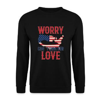 Submariner Submarines Veteran Proud Mom - Unisex Pullover - Schwarz - Vorne - Alina (178cm) & Michal (187cm)