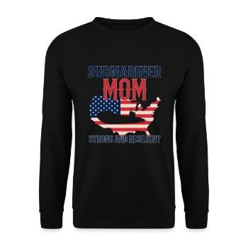 Submariner Submarines Veteran Proud Mom - Unisex Pullover - Schwarz - Vorne - Alina (178cm) & Michal (187cm)