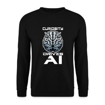 Künstliche Intelligenz, Maschinelles Lernen, Daten - Unisex Pullover - Schwarz - Vorne - Alina (178cm) & Michal (187cm)