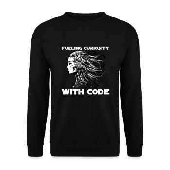 Künstliche Intelligenz, Maschinelles Lernen, Daten - Unisex Pullover - Schwarz - Vorne - Alina (178cm) & Michal (187cm)