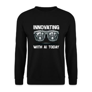Künstliche Intelligenz, Maschinelles Lernen, Daten - Unisex Pullover - Schwarz - Vorne - Alina (178cm) & Michal (187cm)