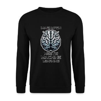 Künstliche Intelligenz, Maschinelles Lernen, Daten - Unisex Pullover - Schwarz - Vorne - Alina (178cm) & Michal (187cm)