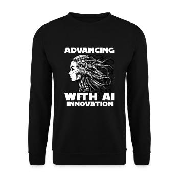 Künstliche Intelligenz, Maschinelles Lernen, Daten - Unisex Pullover - Schwarz - Vorne - Alina (178cm) & Michal (187cm)