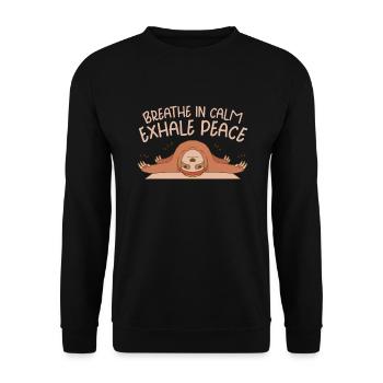 Yoga Mindfulness Practic Meditation Manifestation - Unisex Pullover - Schwarz - Vorne - Alina (178cm) & Michal (187cm)
