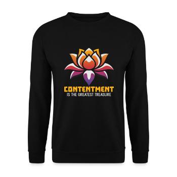 Yoga Mindfulness Practic Meditation Manifestation - Unisex Pullover - Schwarz - Vorne - Alina (178cm) & Michal (187cm)
