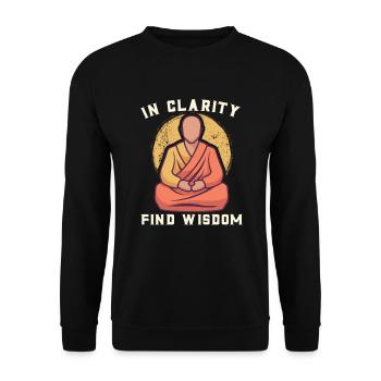 Yoga Mindfulness Practic Meditation Manifestation - Unisex Pullover - Schwarz - Vorne - Alina (178cm) & Michal (187cm)