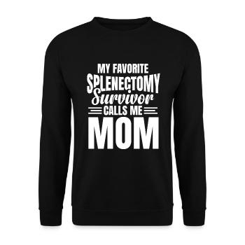 Spleen Surgery Surviving Spleen Removal - Unisex Sweatshirt - black - Front - Alina (178cm) & Michal (187cm)