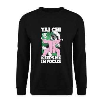 Yoga Mindfulness Practic Meditation Manifestation - Unisex Pullover - Schwarz - Vorne - Alina (178cm) & Michal (187cm)