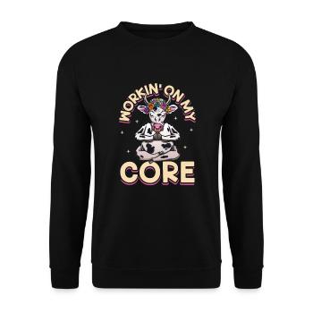 Yoga Mindfulness Practic Meditation Manifestation - Unisex Pullover - Schwarz - Vorne - Alina (178cm) & Michal (187cm)