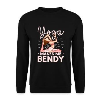 Yoga Mindfulness Practic Meditation Manifestation - Unisex Sweatshirt - black - Front - Alina (178cm) & Michal (187cm)
