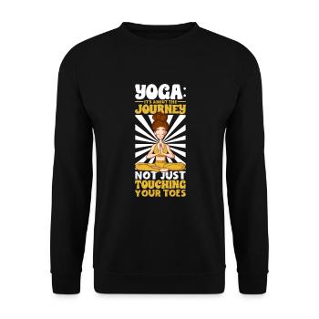 Yoga Mindfulness Practic Meditation Manifestation - Unisex Pullover - Schwarz - Vorne - Alina (178cm) & Michal (187cm)
