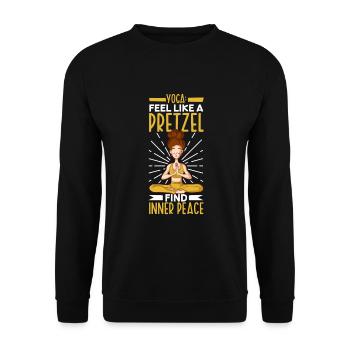 Yoga Mindfulness Practic Meditation Manifestation - Unisex Pullover - Schwarz - Vorne - Alina (178cm) & Michal (187cm)