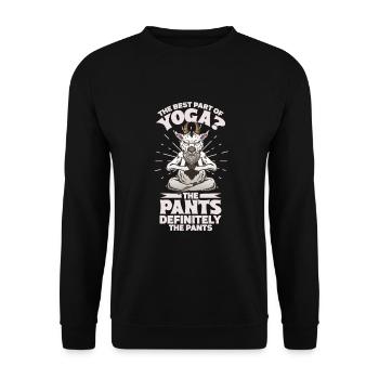 Yoga Mindfulness Practic Meditation Manifestation - Unisex Pullover - Schwarz - Vorne - Alina (178cm) & Michal (187cm)